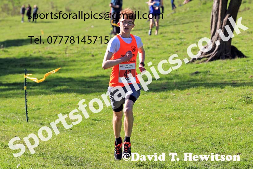 Mens under-17s, 2022 NECAA Cross Country Relays, Thornley Hall Farm, Peterlee, County Durham, October 15th. Photo: David T. Hewitson/Sports for All Pics